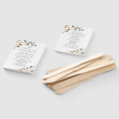Blush Pink Gold en White Floral Wedding Programs Handwaaier (Niet-gemonteerd)