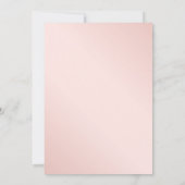 Blush Pink Gold Floral 40e anniversaire Invitation (Dos)