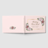 Blush Pink Gold Floral Mariage livre d'hôtes (Complet)