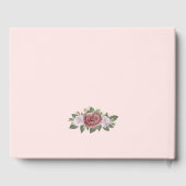Blush Pink Gold Floral Mariage livre d'hôtes (Verso)
