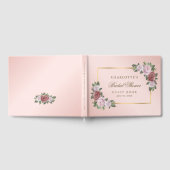 Blush Pink Gold Floral Vrijgezellenfeest gastenboe Gastenboek (Volledig)
