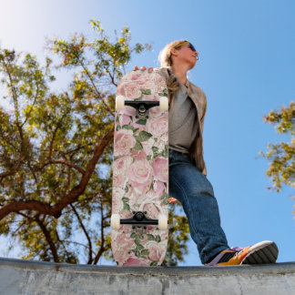 Blush Pink Gold Glam Rozen Skateboard