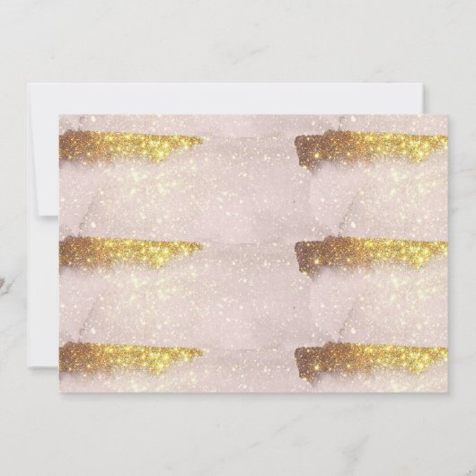 Blush Pink & Gold Glam Script Save The Date (Achterkant)