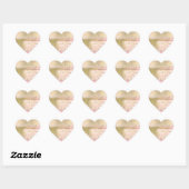 Blush Pink Gold Glam Waterverf Hallo Hart Sticker (Vel)