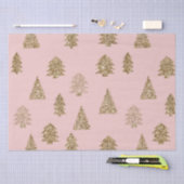 Blush Pink Gold Glitter Glam Kerstbomen Tissuepapier (Craft)