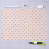 Blush Pink Gold Glitter Harten Tissuepapier (Craft)