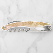 *~* Blush Pink Gold Glitter  Kurkentrekker (Achterkant)