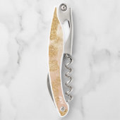 *~* Blush Pink Gold Glitter  Kurkentrekker (Achterkant)