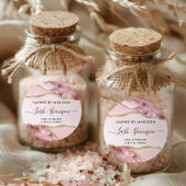 Blush Pink Gold Glitter Marmeren Agaat Product Lab Ronde Sticker