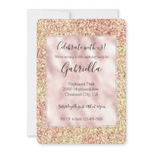 Blush Pink Gold Glitter Ombre