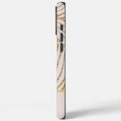 Blush Pink Gold Glitter Zebra Case-Mate iPhone Case (Achterkant / Links)