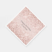 Blush Pink Gold Glitz Glitter Sparkle Servet (Hoek)