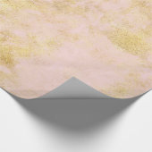 Blush Pink Gold Grunge Cadeaupapier (Hoek)