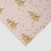 Blush Pink Gold kerstboomstripes Sparkle Tissuepapier (Detail)