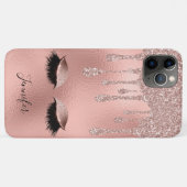 Blush Pink Gold Lashes Luxury Shimmer Case-Mate iPhone Case (Achterkant (horizontaal))