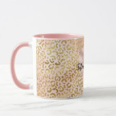 Blush Pink Gold Leopard Heart Mok (Links)
