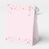 Blush Pink Gold Love Script Personalized Weddensch Bedankdoosjes (Achterkant)