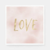 Blush Pink Gold Love Servet (Voorkant)