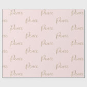Blush Pink Gold Luxe Glitter Vrede       Cadeaupapier (Vlak)