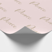 Blush Pink Gold Luxe Glitter Vrede       Cadeaupapier (Hoek)
