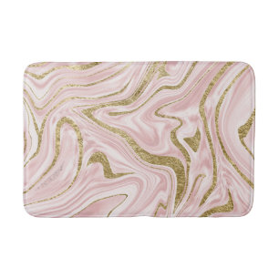 Blush Pink Gold Marble #1 Badmat