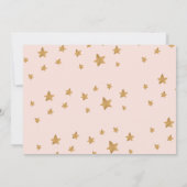 Blush Pink & gold Masquerade Birthday party Aankondiging (Achterkant)