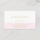Blush Pink Gold Minimalist Elegant Script Visitekaartje (Achterkant)
