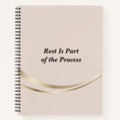 Blush Pink Gold Minimalist Notebook Notitieboek (Voorkant)