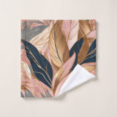 Blush Pink Gold Modern Boho Collection Feuilles (Gant de toilette)