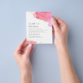 Blush Pink Gold Modern LOWEST BUDGET Weddenschap Flyer (Hand)