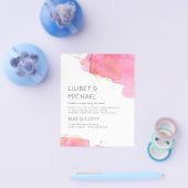 Blush Pink Gold Modern LOWEST BUDGET Weddenschap Flyer (Enkel)