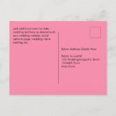 Blush Pink Gold Modern Wedding RSVP met Menu (Achterkant)
