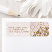 Blush Pink Gold Moroccan Arabian Night Wedding Etiket (Insitu)