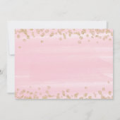 Blush Pink & Gold ONE 1er anniversaire Invitation (Dos)