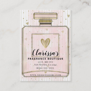 Blush Pink & Gold Paris Parfum Fragrance Boutique Visitekaartje