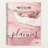 Blush Pink Gold Parties scintillant Agate Business (Devant)