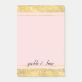 Blush Pink Gold Post-it® Notes (Voorkant)