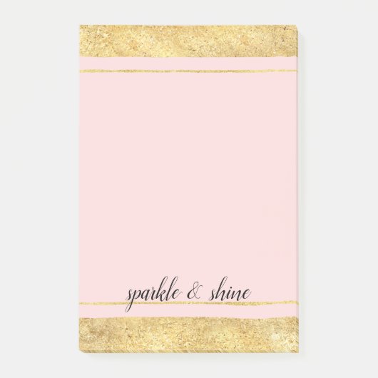 Blush Pink Gold Post-it® Notes (Voorkant)