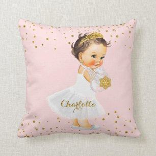Blush Pink Gold Princess Nursery   Naam Baby Girl Kussen