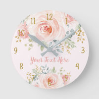 Blush Pink Gold Roos Floral