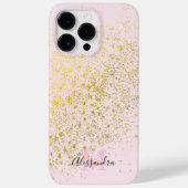 Blush Pink Gold Sparkle Case-Mate iPhone Case (Achterkant)