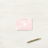 Blush Pink Gold Splatter Moderne Glam Aangepast Post-it® Notes (Op bureau)