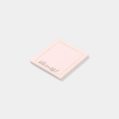 Blush Pink Gold Square Post-it® Notes (Schuin)
