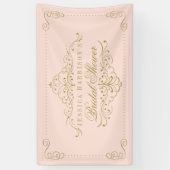 Blush Pink & Gold  Vrijgezellenfeest Spandoek (Verticaal)