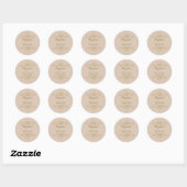 Blush Pink & Gold White Pearl Elegant Party Favor Ronde Sticker (Vel)