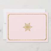 Blush Pink Gold Winter ONEderland 1e verjaardag Kaart (Achterkant)