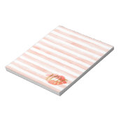 Blush Pink Gold XOXO Waterverf Kiss Notitieblok (Gedraaid)