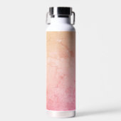 Blush Pink Gradient Sparkle Bottle Waterfles (Voorkant)