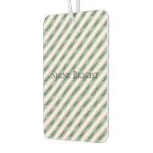 Blush Pink Green Glitter Stripes Christmas   Luchtverfrisser (Links)