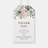 Blush Pink Greenery Gift Label Cadeaulabel (Voorkant)